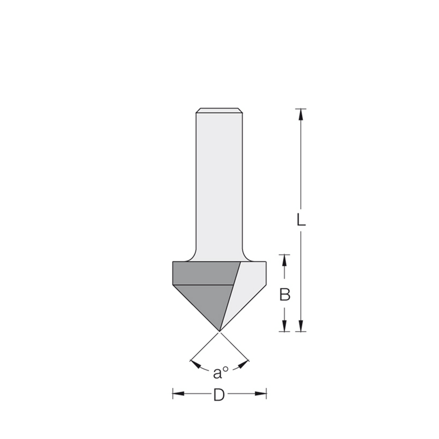 HW- (HM) V-Nutfräser Z2 - 90° - effektiv-werkzeuge