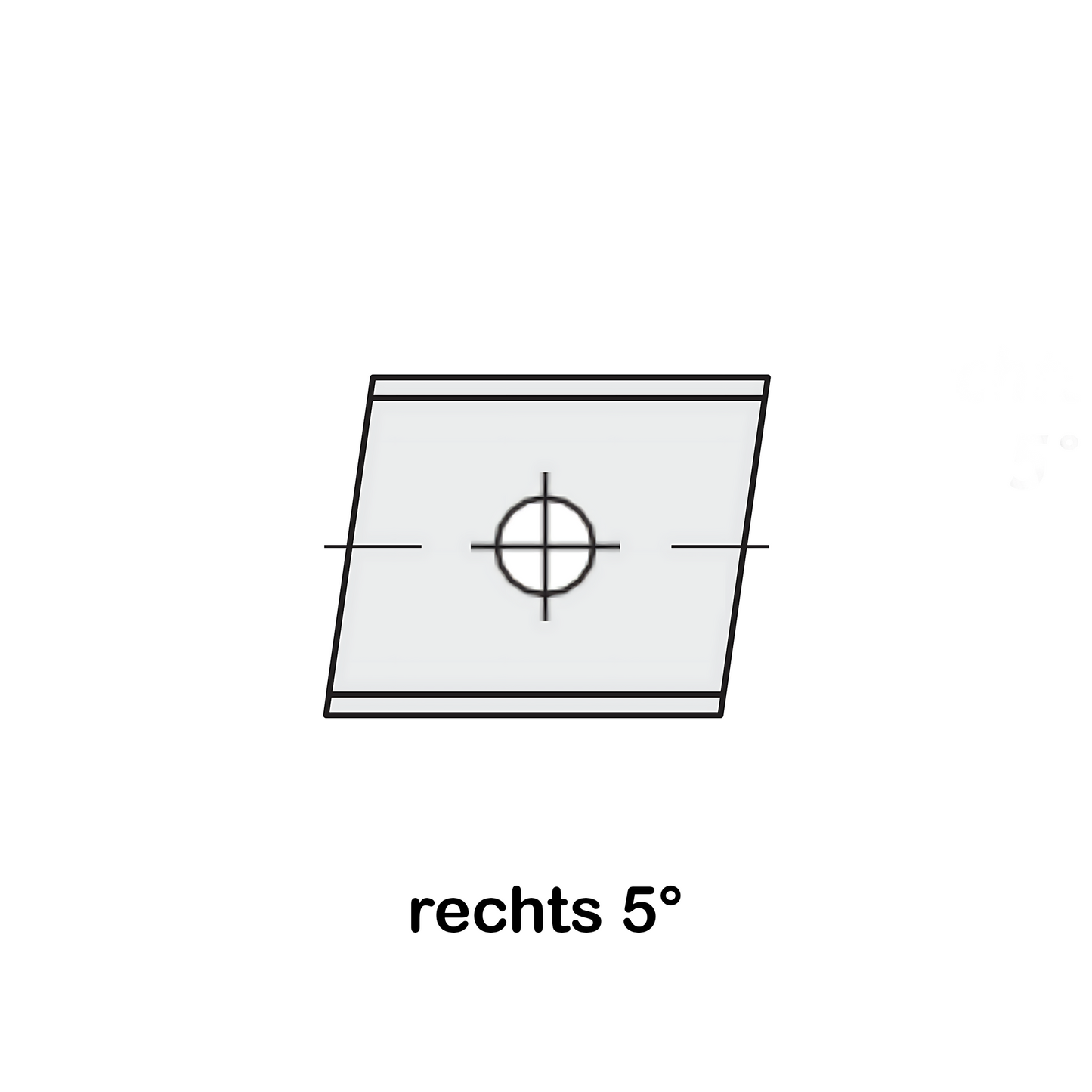 HM Wendeplatten Z2 (1-Loch) 20 x 12 x 1,5 mm, 5° rechts, Qualität KCR08 - 10 Stück