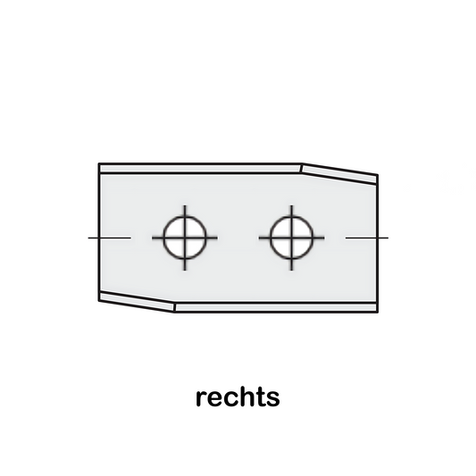 HM Wendeplatten Z2 (2-Loch) 12,0 mm Breite, Fase rechts, Qualität KCR08 - 10 Stück