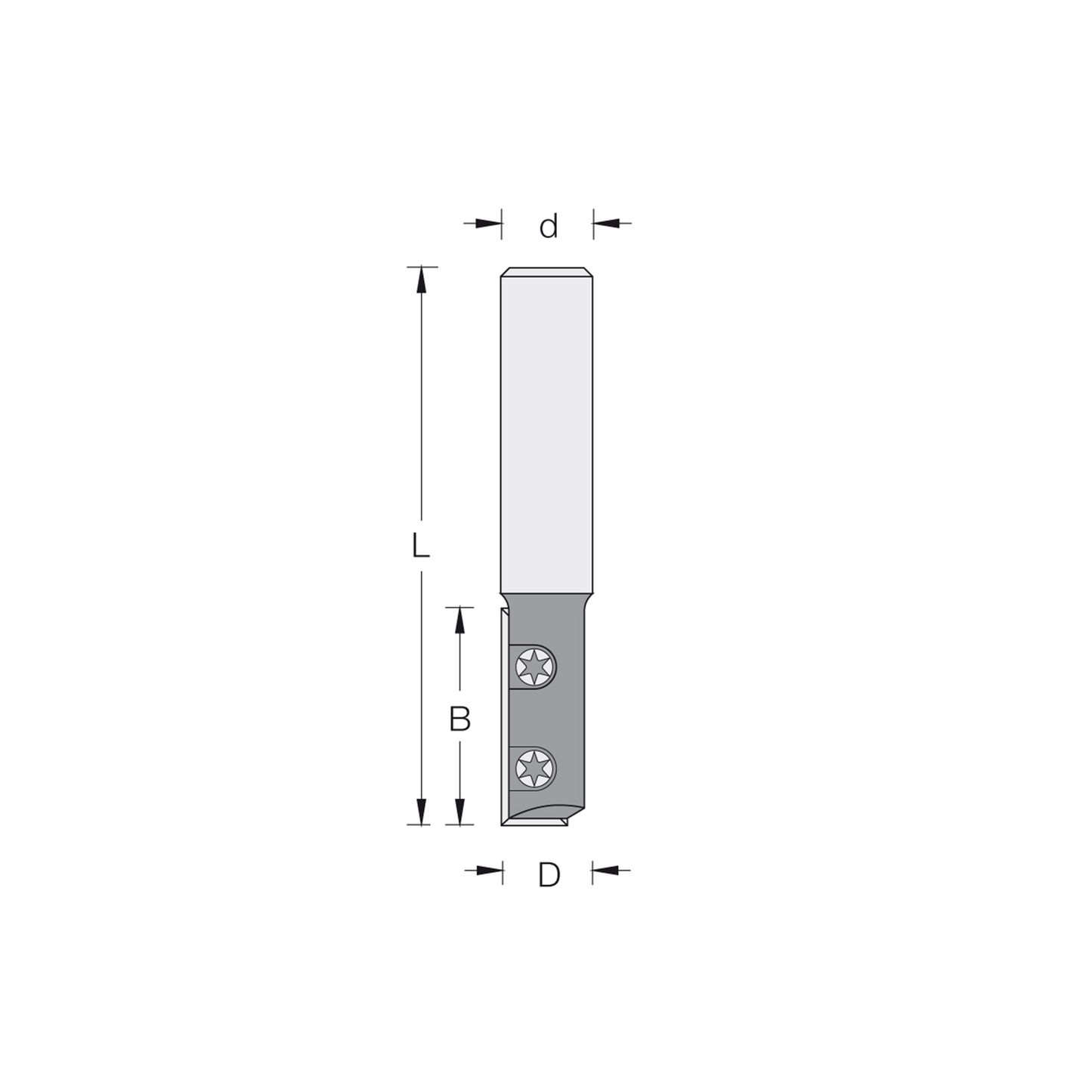 HW- (HM) WPL Oberfräser Z1 mit Bohrschneide, S12 - AL 30 mm - effektiv-werkzeuge