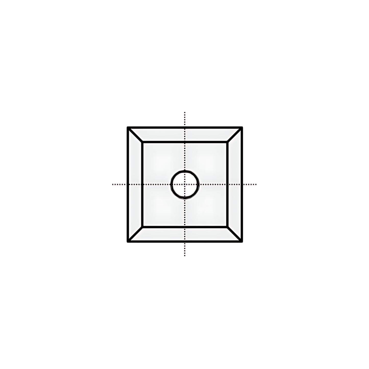 HM Wendeplatten Z4 (1-Loch ohne Senkung) Quadratisch - 10 Stück