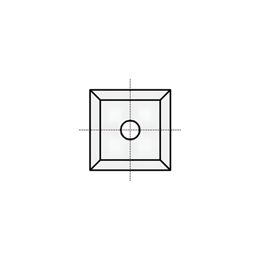 HM Wendeplatten Z4 (1-Loch ohne Senkung) Quadratisch - 10 Stück