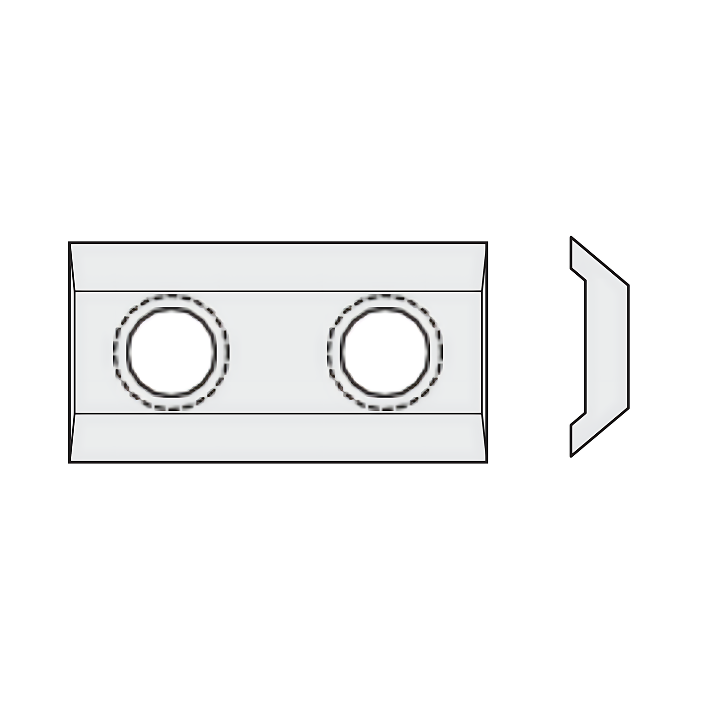 HM Wendeplatten Z2 (2-Loch) 40 x 21 x  5,5 mm, 40° Qualität KCR08 - 10 Stück