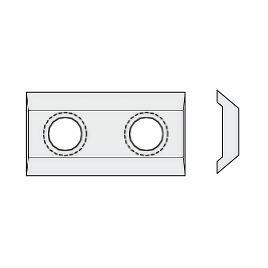 HM Wendeplatten Z2 (2-Loch) 40 x 21 x  5,5 mm, 40° Qualität KCR08 - 10 Stück