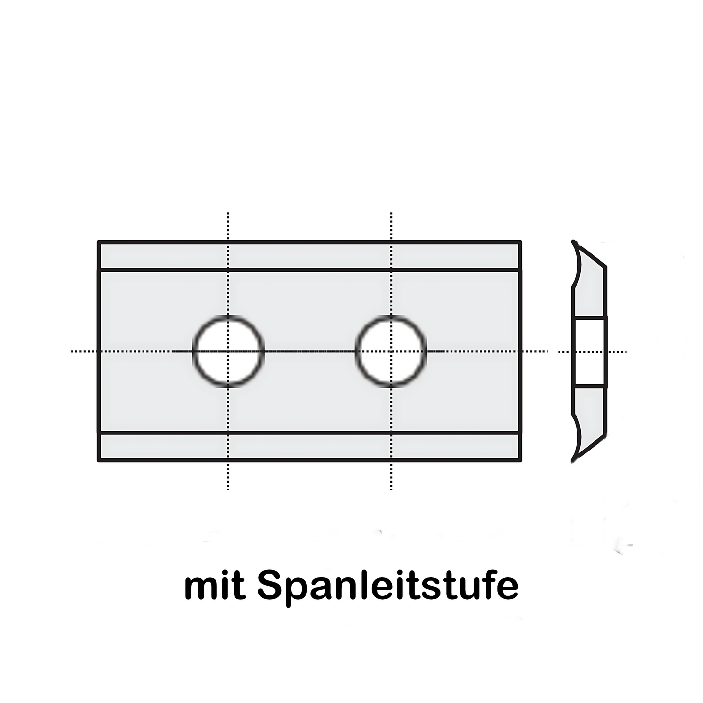 HM Mini-Wendeplatten Z2 (2-Loch) mit Spanleitstufe, 35° Qualität KCR08 - 10 Stück