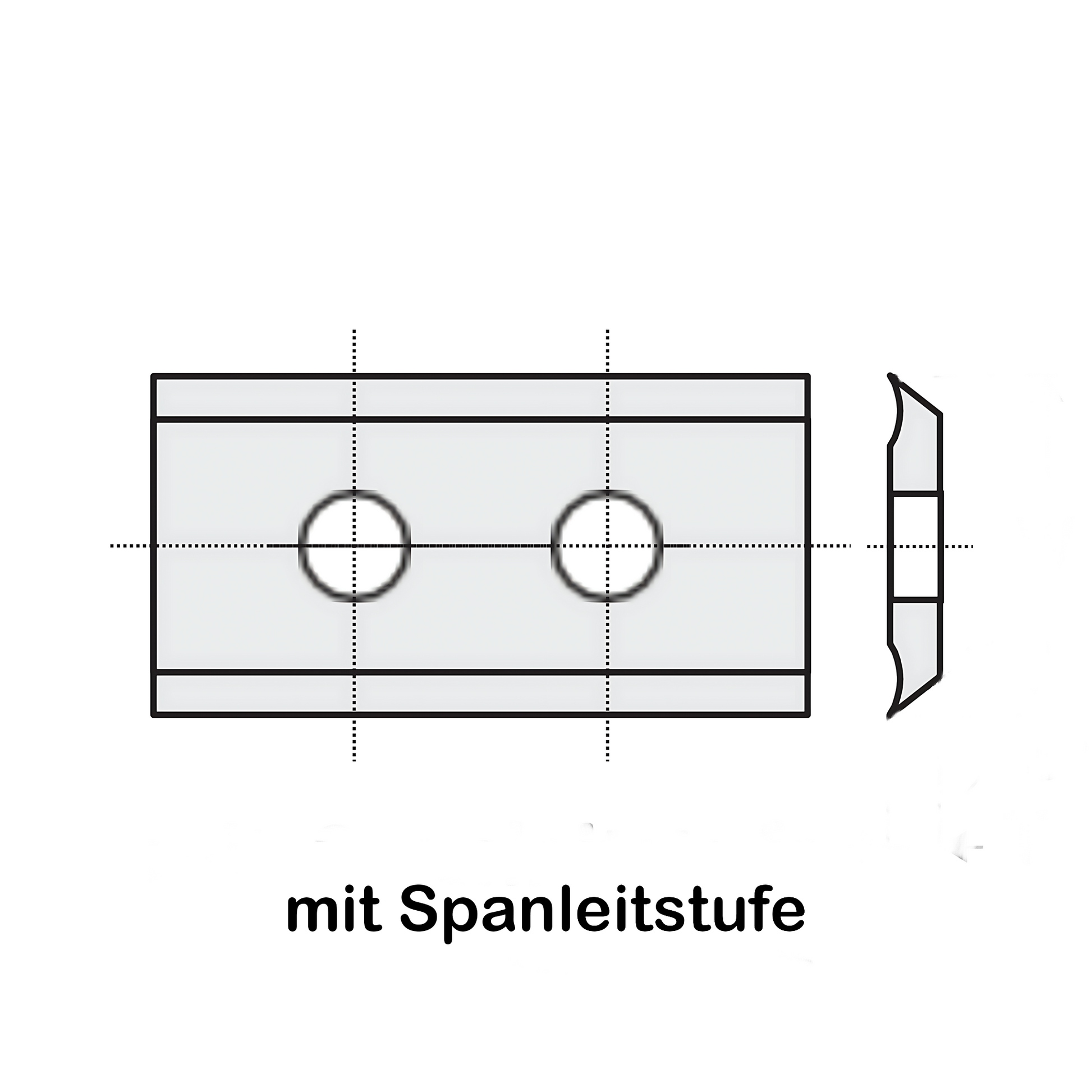 HM Mini-Wendeplatten Z2 (2-Loch) mit Spanleitstufe, 35° Qualität KCR08 - 10 Stück