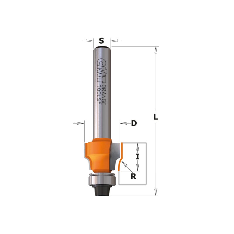 HW- (HM) Bündigfräser mit Radius für Laminat - effektiv-werkzeuge