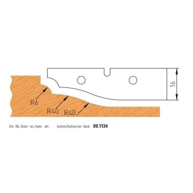 1 Paar HM Profilmesser für Abplattfräser 180x25x30 mm - effektiv-werkzeuge