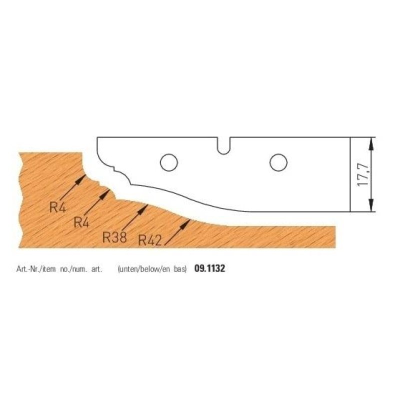 1 Paar HM Profilmesser für Abplattfräser 180x25x30 mm - effektiv-werkzeuge