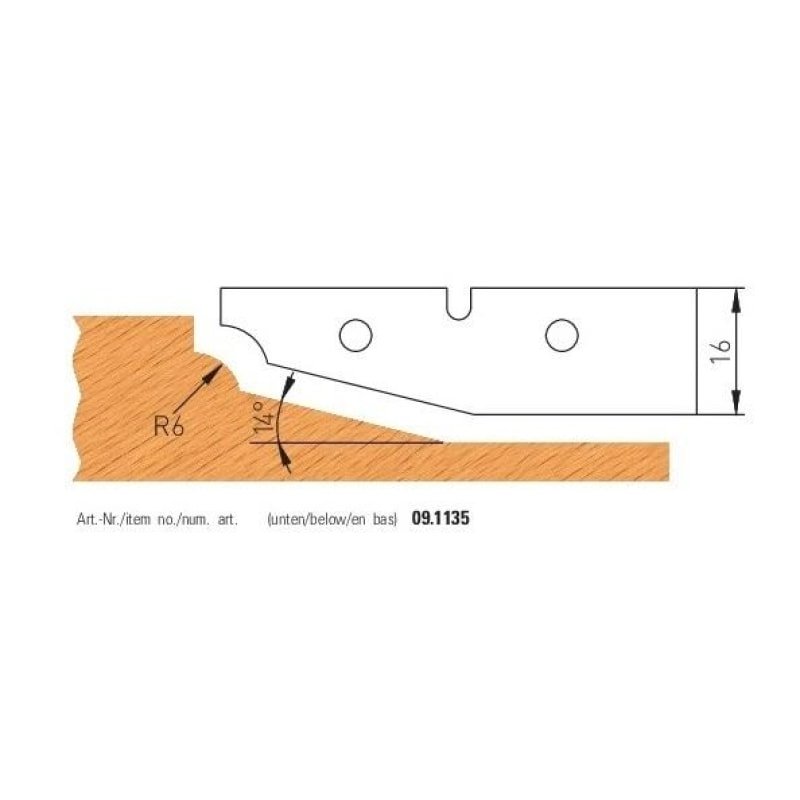 1 Paar HM Profilmesser für Abplattfräser 180x25x30 mm - effektiv-werkzeuge