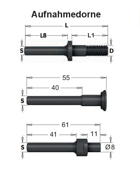 Aufnahmedorne für CMT Oberfräser - effektiv-werkzeuge