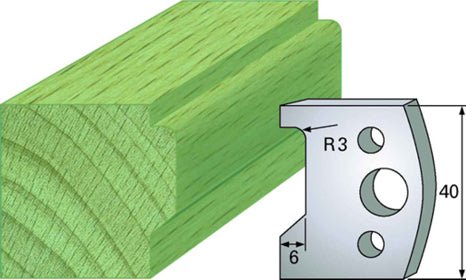 F 32 SP / HSS Standard - Profilmesser und Abweiser 40 mm - effektiv-werkzeuge