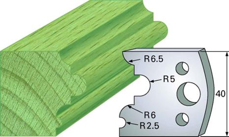 F 36 SP / HSS Standard - Profilmesser und Abweiser 40 mm - effektiv-werkzeuge
