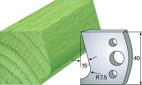 F 38 SP / HSS Standard - Profilmesser und Abweiser 40 mm - effektiv-werkzeuge