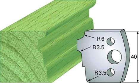 F 39 SP / HSS Standard - Profilmesser und Abweiser 40 mm - effektiv-werkzeuge
