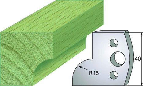 F 57 SP / HSS Standard - Profilmesser und Abweiser 40 mm - effektiv-werkzeuge