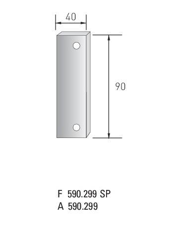 F 590.299 HS Standard - Messer und Abweiser Blanketten 90mm - effektiv-werkzeuge