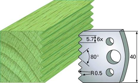 F 77 SP / HSS Standard - Profilmesser und Abweiser 40 mm - effektiv-werkzeuge