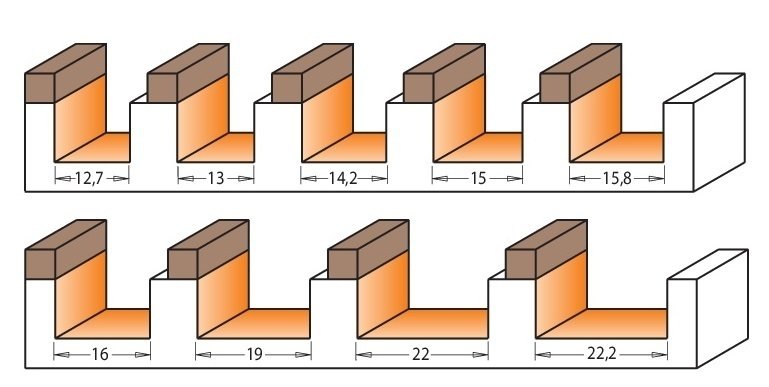 HW- (HM) Nutfräser, mit Schaft-Anlaufring / Kopierfräser - effektiv-werkzeuge