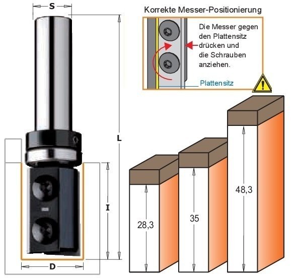 HW- (HM) Wendeplatten Nutfräser Z2 mit Schaft-Anlaufring - effektiv-werkzeuge