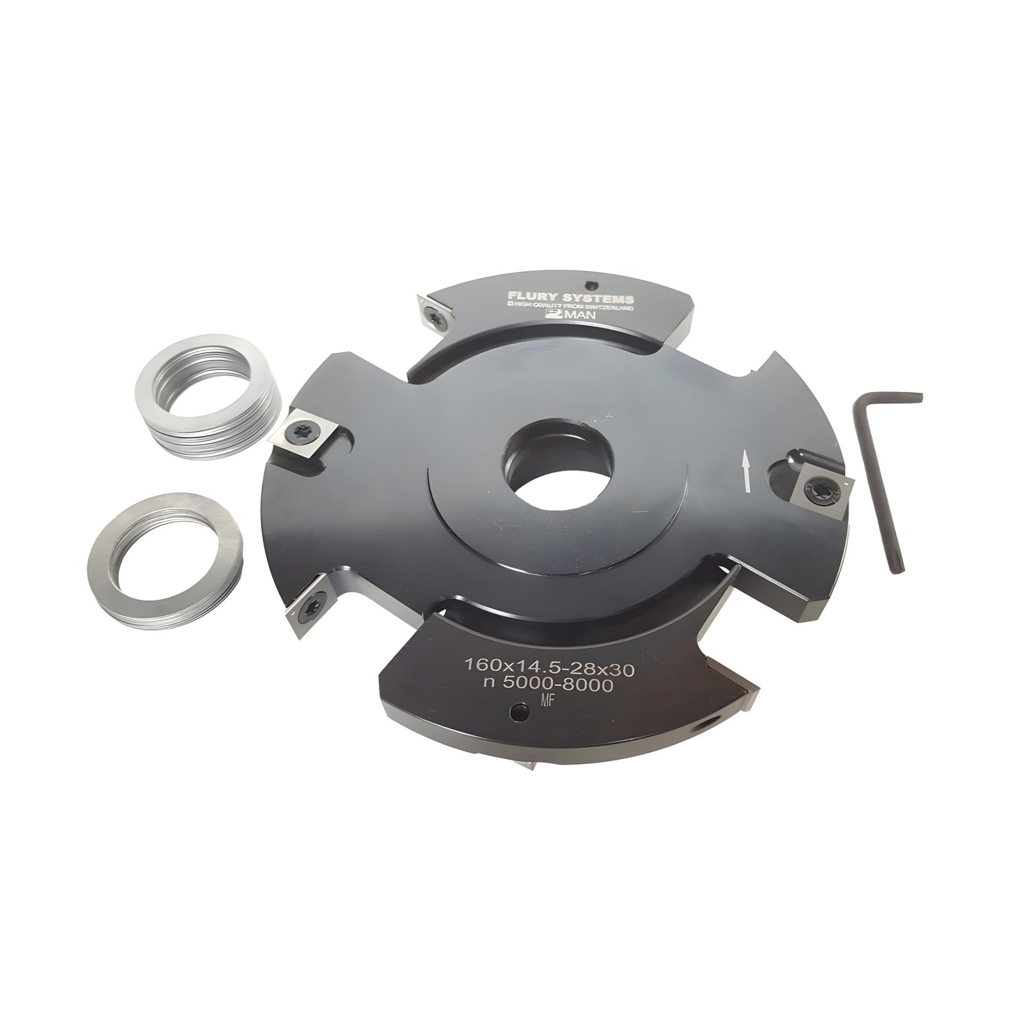 HW HM Wendeplatten Verstellnuter 14,4-27,5 mm, Z4+V4 Ø 160 mm