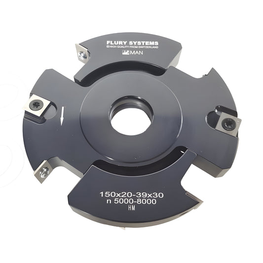 HW HM Wendeplatten Verstellnuter 20-39 mm, Z4+V4 Ø 150 mm
