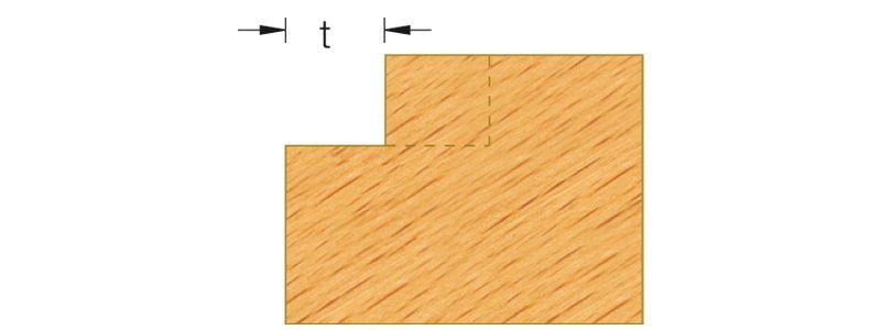 HW- (HM) WPL Falzfräser Z2 mit Anlauflager, Schaft 12 mm - effektiv-werkzeuge