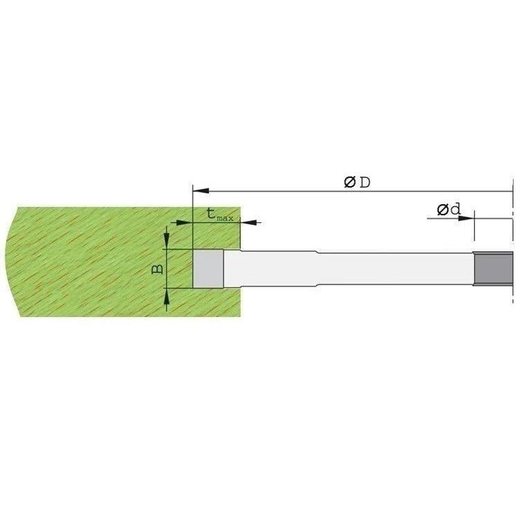 HW HM WPL Nutfräser Ø 180 mm, B 8-12 mm, Z4+V8 (Stahl) - effektiv-werkzeuge