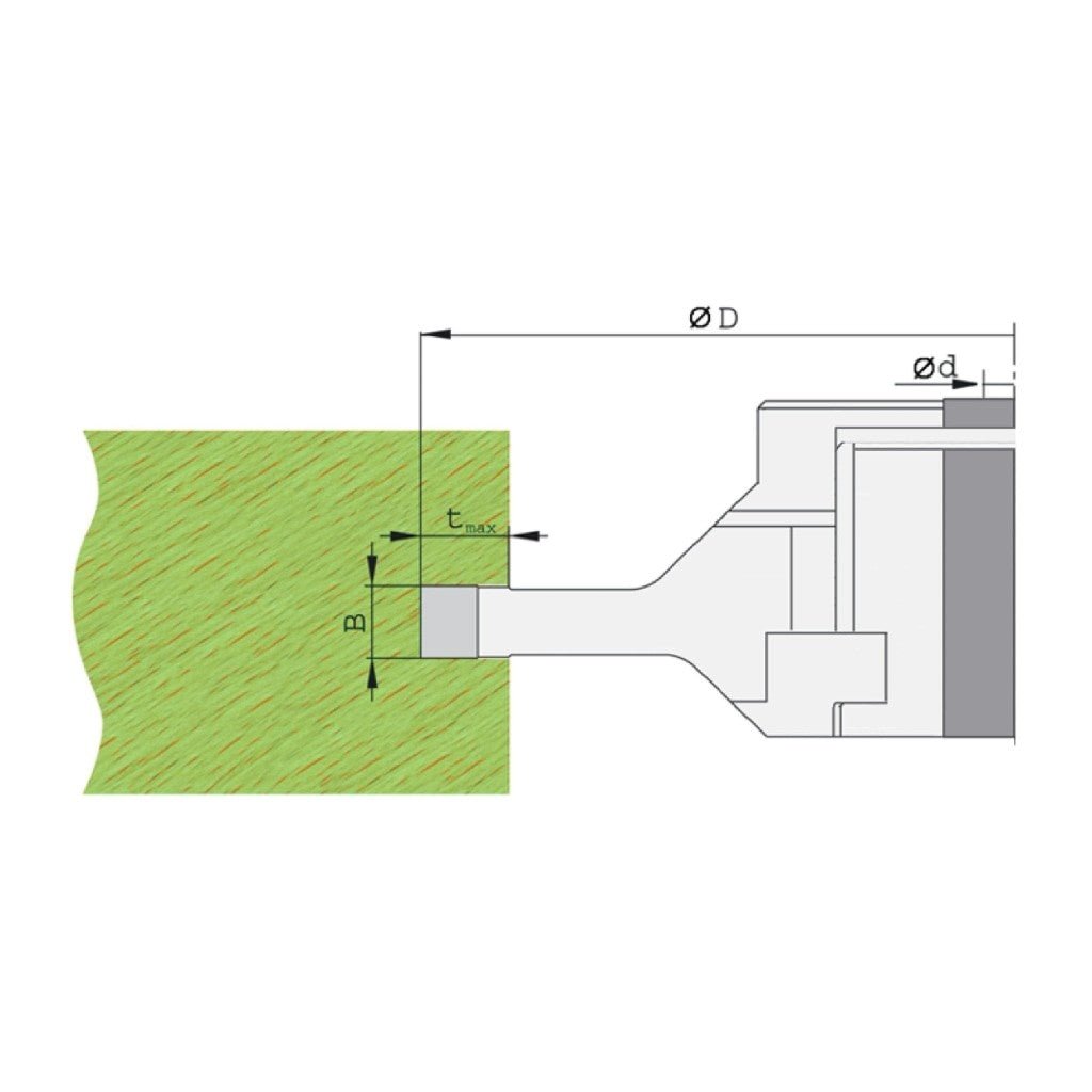 HW HM WPL Verstellnuter mit Gewindebüchse 4-7,5 mm - effektiv-werkzeuge