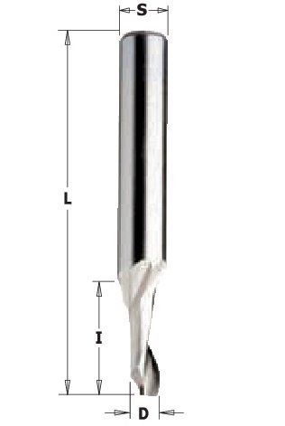 Nutfräser für Aluminium, HS 5%Co - effektiv-werkzeuge