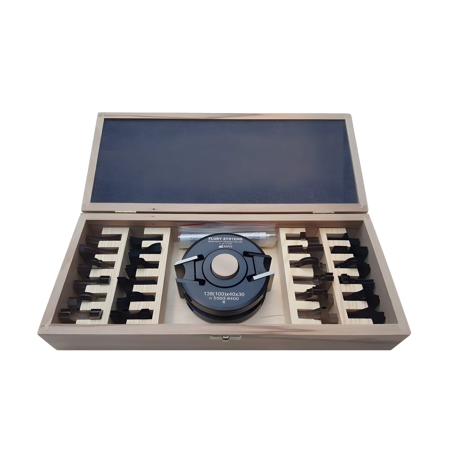 Sicherheits Profilmesserkopf-Satz mit 12 Profilen 40x4 mm