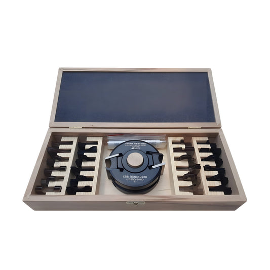 Sicherheits Profilmesserkopf-Satz mit 12 Profilen 40x4 mm