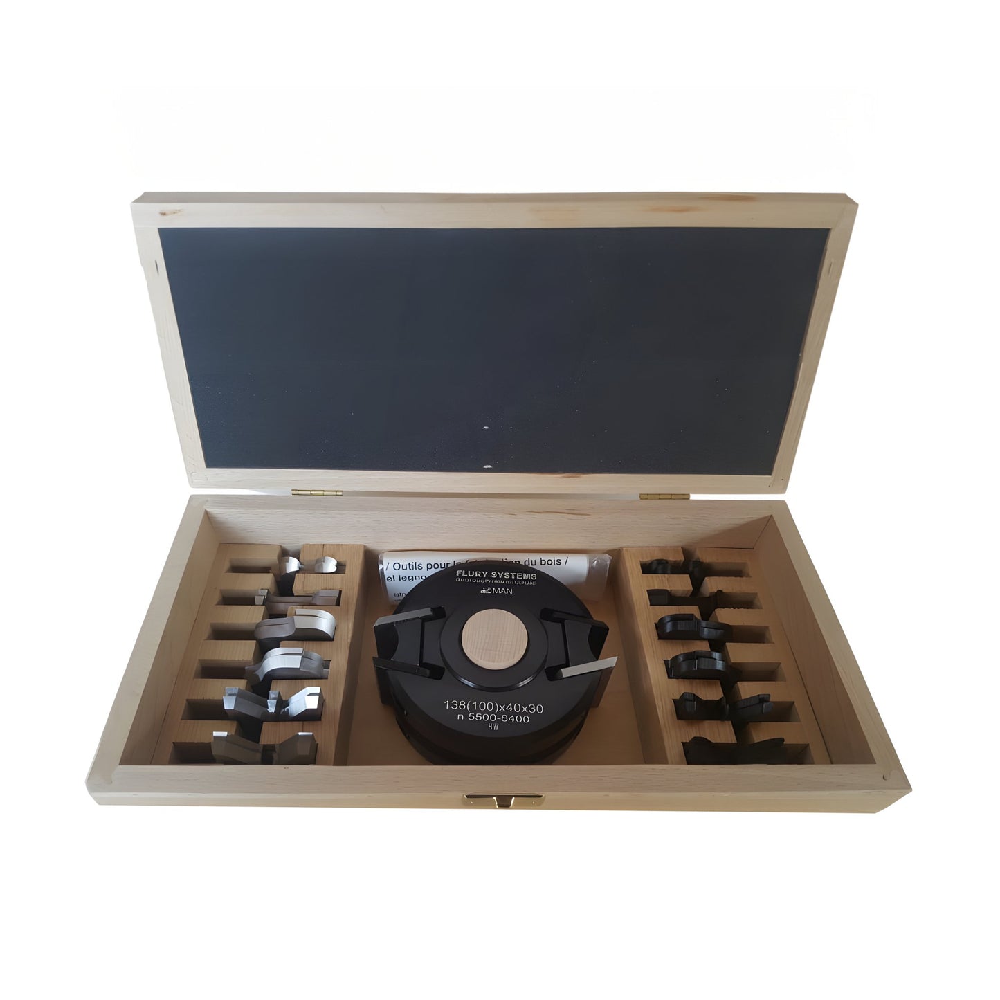 Sicherheits Profilmesserkopf-Satz mit 6 Profilen 40 x 4 mm
