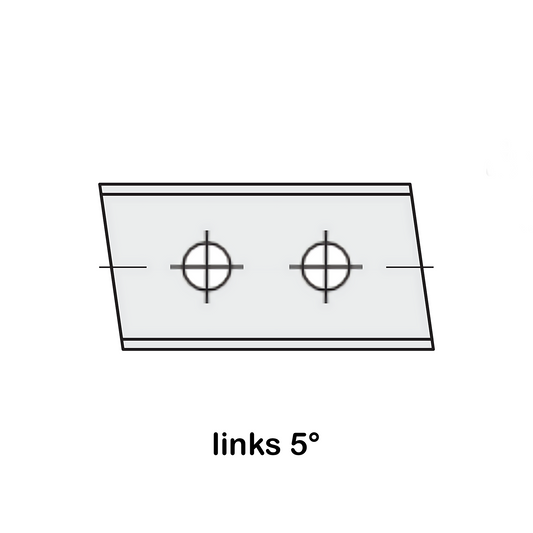 HM Wendeplatten Z2 (2-Loch) 12,0 mm Breite, 5° links, Qualität KCR08 - 10 Stück
