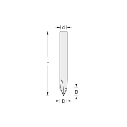 VHM Gravierfräser Z2 - 60° - effektiv-werkzeuge