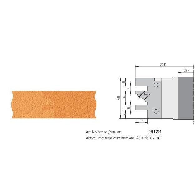 1 Paar HM Profilmesser für Konterprofilfräser - effektiv-werkzeuge