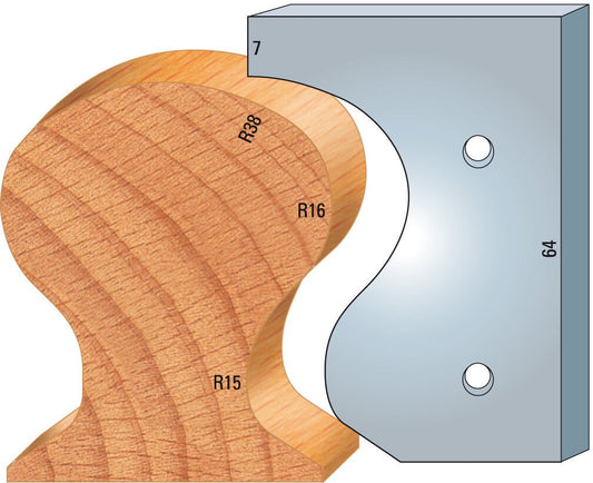 4845.000.04 HSS Standard - Profilmesser und Abweiser 64 mm