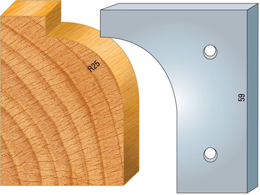 4845.000.10 HSS Standard - Profilmesser und Abweiser 59 mm