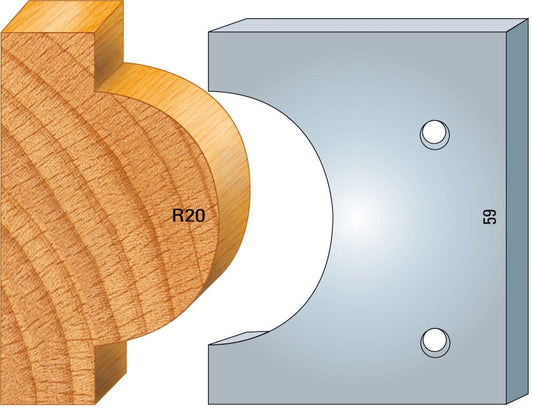 4845.000.16 HSS Standard - Profilmesser und Abweiser 59 mm