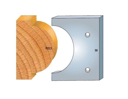4845.000.28 HSS Standard - Profilmesser und Abweiser 59 mm