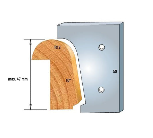 4845.000.29 HSS Standard - Profilmesser und Abweiser 59 mm