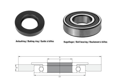 Anlaufringe - Kopierringe Ø 70-150 mm für Kugellager 62x30 mm - effektiv-werkzeuge