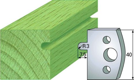 F 10 SP / HSS Standard - Profilmesser und Abweiser 40 mm - effektiv-werkzeuge