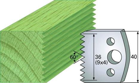 F 117 SP / HSS Standard - Profilmesser und Abweiser 40 mm - effektiv-werkzeuge