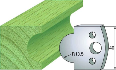 F 118 SP / HSS Standard - Profilmesser und Abweiser 40 mm - effektiv-werkzeuge