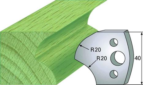 F 120 SP / HSS Standard - Profilmesser und Abweiser 40 mm - effektiv-werkzeuge