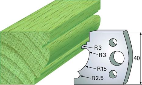 F 121 SP / HSS Standard - Profilmesser und Abweiser 40 mm - effektiv-werkzeuge