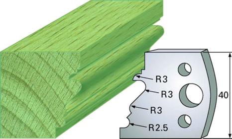 F 122 SP / HSS Standard - Profilmesser und Abweiser 40 mm - effektiv-werkzeuge