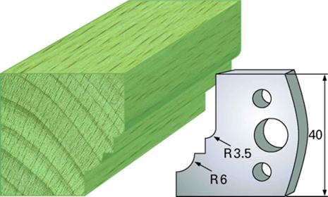 F 19 SP / HSS Standard - Profilmesser und Abweiser 40 mm - effektiv-werkzeuge