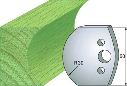 F 544 SP / HSS Standard - Profilmesser und Abweiser 50 mm - effektiv-werkzeuge